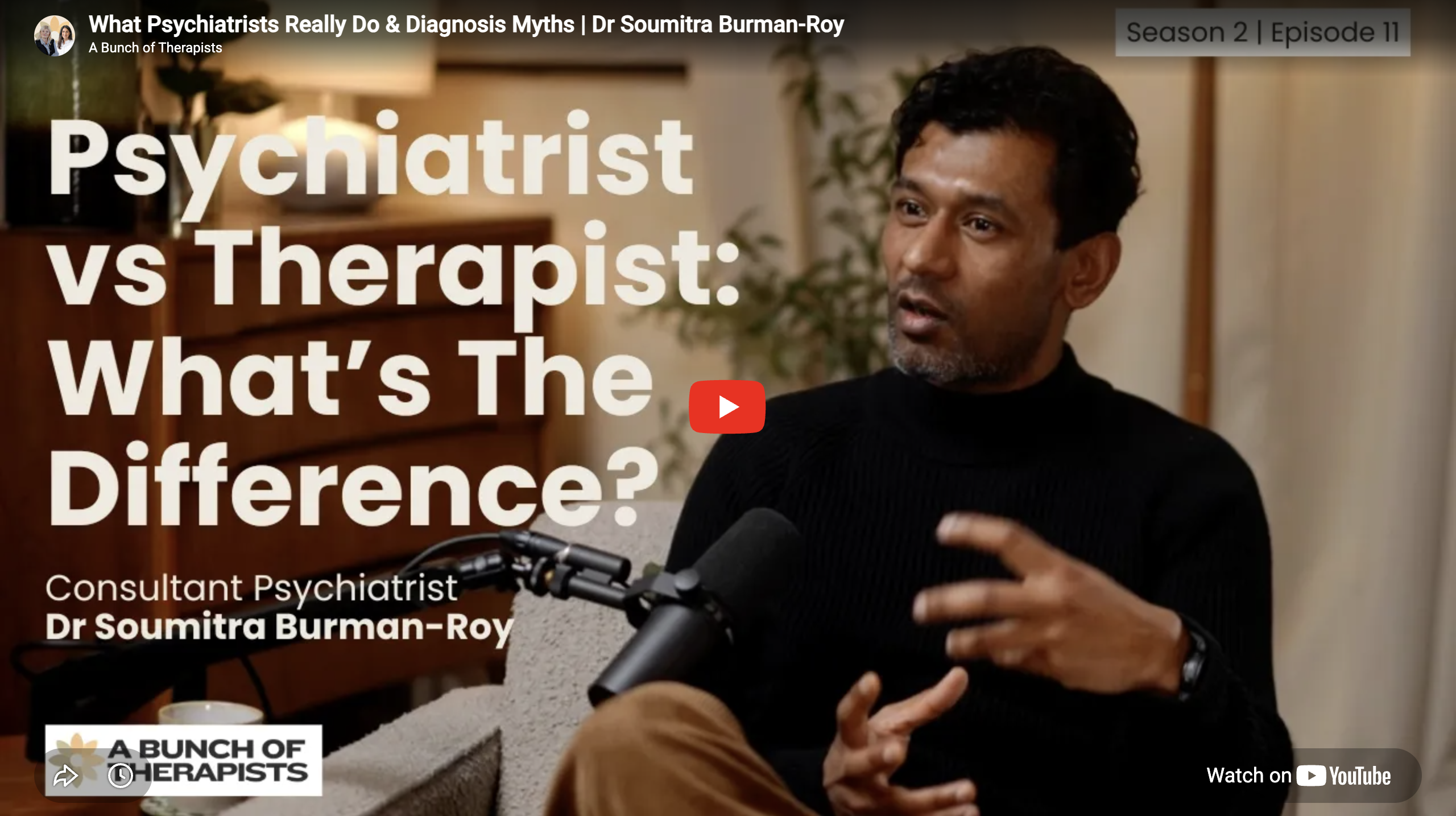 Consultant Psychiatrist Dr Soumitra Burman-Roy